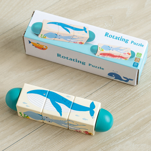 Jouets éducatifs Montessori en bois, puzzle rotatif d'animaux, entraînement de la coordination œil-main, best-sellers pour les garçons et les filles - Product Image 6