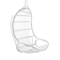 Fauteuil suspendu moderne en rotin et aluminium de haute qualité, confortable et personnalisé, pour balcon ou patio, en forme d'œuf