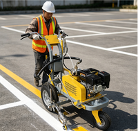 Machine de marquage routier à pulvérisation à froid avec pompe à diaphragme à essence, haute pression stable, pour parkings et applications municipales - Offre Spéciale