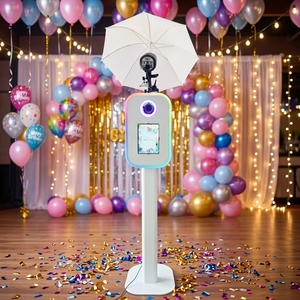 Photomaton portable pour iPad et appareil photo reflex numérique avec imprimante, support, lumière RGB et ventilateur <span class=keywords><strong>de</strong></span> refroidissement intégré – Machine <span class=keywords><strong>de</strong></span> photomaton pour mariage - Product Image 1
