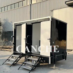 ห้องน้ำเคลื่อนที่แบบตู้คอนเทนเนอร์ ห้องน้ำสาธารณะแบบพกพา รถพ่วงสำหรับตั้งแคมป์พร้อมอุปกรณ์ - Product Image 1