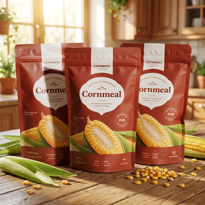 Sachet d'emballage personnalisé pour céréales agricoles, pochette mate autoportante pour <span class=keywords><strong>farine</strong></span> de maïs biologique, maïs moulu, céréales sèches, vente au détail et stockage - Product Image 1