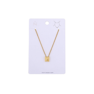 Collar con Colgante Angelina L, Chapado en Oro, Acero Inoxidable, 12x14cm, Cadena de Caja, Joyería Minimalista de Moda, Unisex, para Uso Diario - Product Image 1