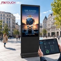 Pantalla Digital LCD para Exteriores de 55 Pulgadas de Alto Brillo con Pantalla Táctil Opcional para Publicidad