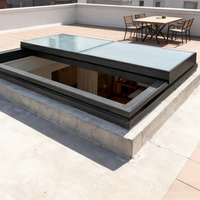 Grande fenêtre coulissante à battant pour salles de bain ensoleillées, avec capteur motorisé, cadre en aluminium, insonorisation efficace, design électrique populaire