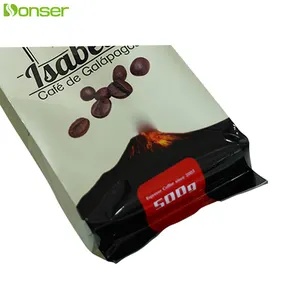 Good Quality 500g Easy Tear Plastic Custom Printing Coffee Bag Packaging Bag With Air Valve