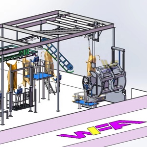 Chaîne de production d'abattage de bétail, équipement de boucherie durable pour la transformation du bœuf, convoyeur en acier inoxydable 304 - Product Image 4