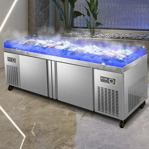 Réfrigérateur de présentation de fruits de mer et de poissons en acier inoxydable à double température, à économie d'énergie, fourni par l'usine - Product Image 5