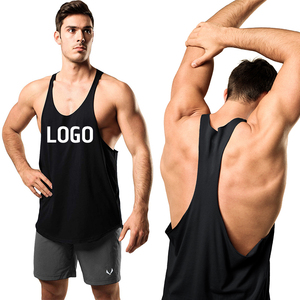 Người Đàn Ông Mùa Hè Phòng Tập Thể Dục Quần Áo Ráp Dây <span class=keywords><strong>Tank</strong></span> <span class=keywords><strong>Top</strong></span> Tùy Chỉnh Màu Sắc Logo Phòng Tập Thể Dục Fitness <span class=keywords><strong>Racer</strong></span> Trở Lại Side Chia Mens Cơ Bắp Tee <span class=keywords><strong>Tank</strong></span> <span class=keywords><strong>Top</strong></span> - Product Image 3