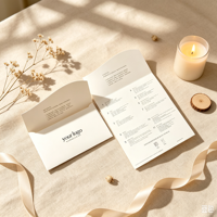 Carte personnalisée pliée style enveloppe, carte de luxe à insérer en papier, carte d'instructions pour vêtements avec impression de votre logo