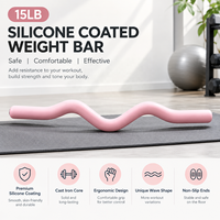 Haltère en silicone antidérapant durable pour musculation, fitness et force, avec logo personnalisé, 15 lb, pour les bras