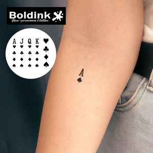 Tatuaje Temporal <span class=keywords><strong>de</strong></span> Tinta Jagua <span class=keywords><strong>de</strong></span> Larga Duración (2 Semanas), Resistente al Agua, Diseño Realista <span class=keywords><strong>de</strong></span> Ases, Damas, Vaquillas y Copas, <span class=keywords><strong>para</strong></span> Brazo o Cuerpo, Personalizado por Boldink - Product Image 3
