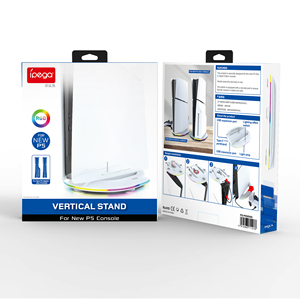Soporte vertical RGB con almohadilla antideslizante Base <span class=keywords><strong>LED</strong></span> Soporte para juegos Estable para disco de consola delgada PS5 y dígitos - Product Image 6