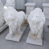 Statue géométrique en pierre de léopard des neiges debout de déco décorative d'intérieur d'animal de grandeur nature à vendre