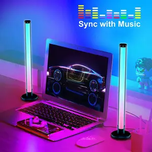 Barras de luz LED inteligentes, iluminación de ambiente RGBIC con 8 modos de escena y modos de música, barra de luz de Color Bluetooth para entretenimiento