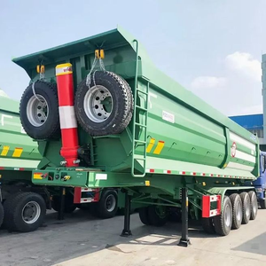 Semi-remorque benne basculante haute performance en acier, 4 essieux, pour l'Afrique, avec roulements robustes, capacité de charge de 42 m³ >30 000 kg, idéale pour les chantiers de construction - Product Image 5
