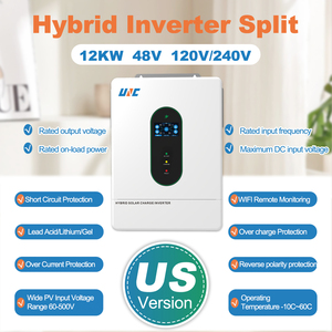 Onduleur Hybride Solaire UNC UL1741 12kW 48V 51.2V Double MPPT Phase Divisée 6 Chaînes Parallèles 160A WIFI CT Version US - Product Image 5