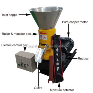 Venta de máquina de pellets de madera, uso doméstico, troquel plano, fabricación de pellets, máquina de fabricación de pellets de leña - Product Image 5