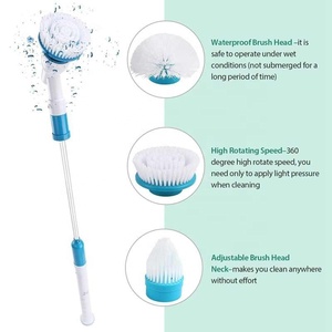 Ensemble de 3 têtes de brosse de nettoyage électrique remplaçables, pour carrelage, salle de bain, cuisine, utilisations multiples, <span class=keywords><strong>turbo</strong></span> - Product Image 5