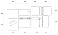 Canapé modulaire minimaliste extensible et inclinable, combinaison libre, tissu, mobilier de salon moderne et luxueux