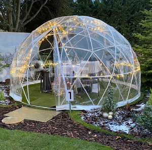 Dôme de luxe écologique chauffé pour hôtel, tente transparente, imperméable, ignifuge, résistante au vent, maison préfabriquée en PVC quatre saisons, tente extérieure - Product Image 1