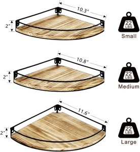 Estantes de esquina de pared de madera de alta calidad fuertes y ligeros Perfectos para organizar libros plantas y accesorios decorativos - Product Image 3