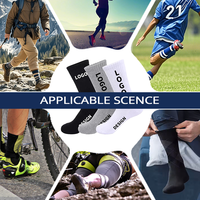 Chaussettes de sport personnalisées pour hommes, chaussettes de basket-ball, de cyclisme et de course à pied, chaussettes blanches vierges, chaussettes de sport à adhérence