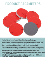 Disco de Lijado de Esponja Ultrafina Fortunebrasive de 5 Pulgadas (125 mm) con Velcro, Grano 2000-4000, para Pulido Espejo, Automotriz, Laca, Uso en Seco y Húmedo