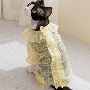 Ropa para Mascotas, Chalecos Personalizados Elegantes y Sencillos <span class=keywords><strong>de</strong></span> Lujo para Mascotas, <span class=keywords><strong>Primavera</strong></span> Verano, Transpirables, Ligeros, <span class=keywords><strong>de</strong></span> Poliéster, con Estampado Floral, Hipoalergénicos - Product Image 5