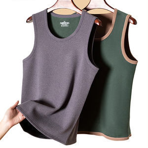 <b>Men's</b> Fleece <b>Vest</b> Plus Size Winter Warm Fleece Lined Inner Wear Sleeveless Thickened <b>Thermal</b> Base Layer Gilet - Product Image 6