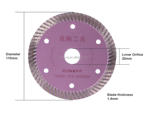 Tùy Chỉnh OEM Sứ Gạch Gốm Công Cụ Cắt Kim Cương Saw Blade Công Nghiệp Máy Đục Lưỡi Cho Shijing Công Cụ - Product Image 2