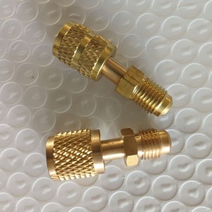 Adaptateur de climatisation Kki R22 à R410A, raccord de charge de réfrigérant tout en cuivre 5/16 Sae à 1/4 pour usage domestique - Product Image 1