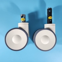 125mm roulette à verrouillage central TPU Double roues roulette pour meubles médicaux lit d'hôpital civière roulettes