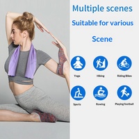 Serviette de sport rafraîchissante instantanée en soie glacée à séchage rapide avec mousqueton, logo personnalisé, pour activités de plein air, gym et course à pied