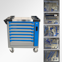XingZhi SDSF--413 Kit de réparation automobile en acier au chrome-vanadium 413 pièces, clé en acier au carbone 1045, tournevis à pointe magnétique, charge de 120 kg