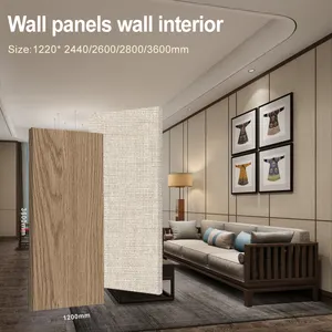 Hot Selling Produkt PVC Stoff Textur Holz furnier Feuerfeste Wand paneele Wand Innen platte