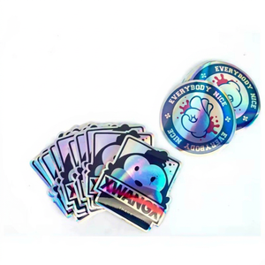 Feuille de papier autocollant holographique imperméable à l'eau, adhésif permanent, réfléchissant, impression personnalisée de dessins animés, pour cadre photo, bougie, usage artisanal - Product Image 1