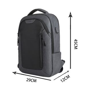 Sac à dos pour ordinateur portable en PU imperméable, géométrique, avec port USB, doublure en polyester, capacité 36-57L, idéal pour l'école et les voyages, unisexe, vente en gros usine - Product Image 1