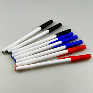 Stylo bille simple en plastique pour bureau, largeur d'écriture 1,0 mm, logo personnalisable, stylo confortable - Product Image 4