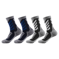 Chaussettes d'hiver épaisses et chaudes pour hommes et femmes, respirantes, pour la randonnée et le ski, avec logo sur le revers - Utilisation sportive en plein air
