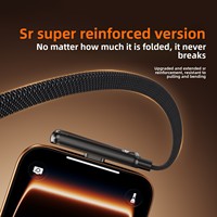 Soporte para Teléfono Móvil con Cable de Datos de Carga Rápida Tipo-C de 240W y Material Trenzado