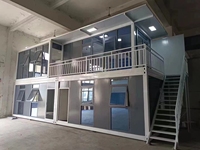 Maison conteneur de luxe mobile préfabriquée en kit pour un usage économique en espace, idéale pour les magasins, les bureaux, les chambres, les hôtels et les salles de bain