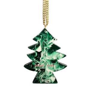 Nouvelles décorations de noël en acrylique en forme d'arbre fumé, ornements plats, décorations de noël - Product Image 6