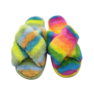 <span class=keywords><strong>Ciabatte</strong></span> da donna all'ingrosso punta aperta <span class=keywords><strong>con</strong></span> pantofole da casa antiscivolo a strisce di colore morbido - Product Image 5