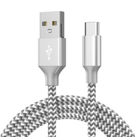 Cable de Carga Superrápida de 1m 2m 3m, Cable de Datos Trenzado USB-C, Cable de Carga Ultra Rápida USB-A a Tipo-C, Cable de Datos para Teléfono
