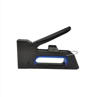 Einzelner schwarzer kleiner Griff, anpassbar, Direktversand ab Werk, Modell Ch6.0, 8mm Nagellänge, Drucklufttacker, Schwarz-Silber, zweifarbig