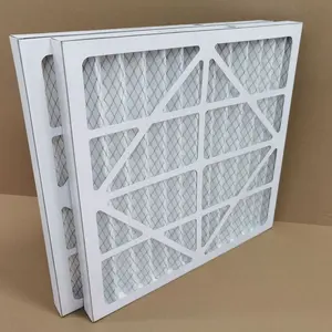 Factory new type frame primary efficiency air filter clean room HVAC panel waved filter cardboard paper frame air filter