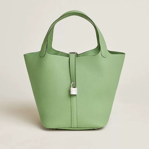 Bolsos de cuero genuino al por mayor para mujer, bolsos casuales tipo cubo, bolsos de mano de nuevo estilo, bolsos de moda tipo cesta para mujer - Product Image 3