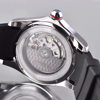 Dectop 2025 Yeni Gelen Tourbillon Kabarcık Camlı İskelet Otomatik Erkek Büyük Metal Kasalı Akrilik Kayışlı Spor Kol Saati