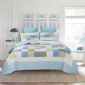 Sang trọng bán buôn ưa thích chần lót Muslin tấm ga trải giường Cover Set chắp vá Duvet bedspread Set sang trọng thoải mái bedding Set - Product Image 2